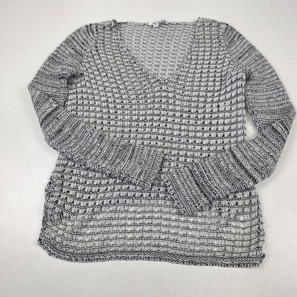 Helmut Lang Italian Yarn Crochet Sweater Size Small Bohemian - Picture 4 of 13